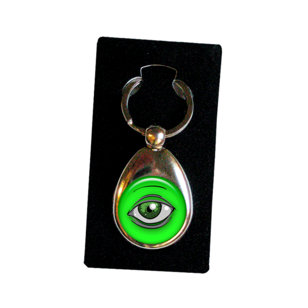 "Auge"-Schlüsselanhänger mit Einkaufschip